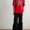 American Football Oversized Printed Piqué T-Shirt - OU