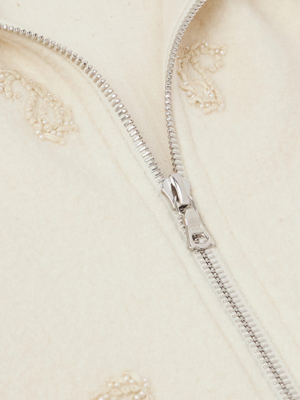 Embellished Wool Harrington Jacket - CU