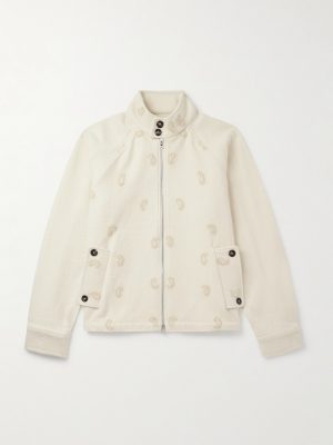 Embellished Wool Harrington Jacket Embellished Wool Harrington Jacket