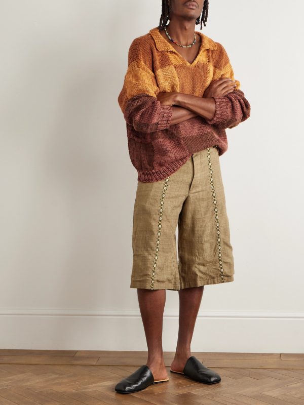 Jacquard-Knit Wool Sweater - OU Jacquard-Knit Wool Sweater - OU