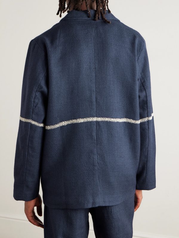 Rabari Embroidered Wool Suit Jacket - BK Rabari Embroidered Wool Suit Jacket - BK