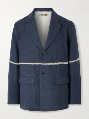 Rabari Embroidered Wool Suit Jacket