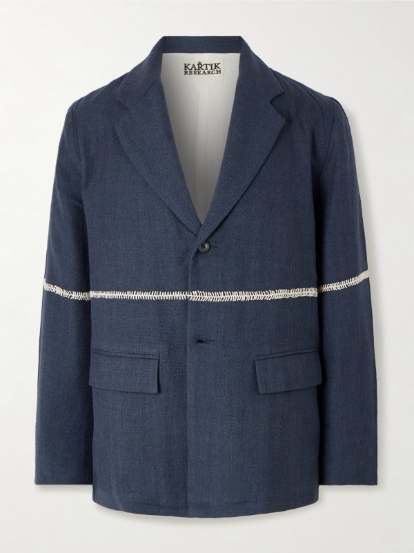 Rabari Embroidered Wool Suit Jacket Rabari Embroidered Wool Suit Jacket