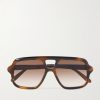 Slim Havana Rectangular Acetate Sunglasses Slim Havana Rectangular Acetate Sunglasses
