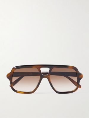 Slim Havana Rectangular Acetate Sunglasses