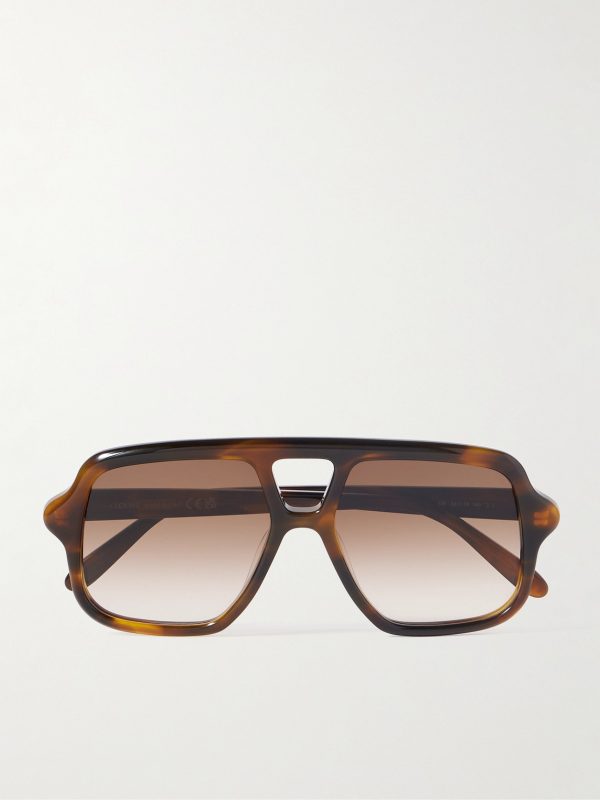 Slim Havana Rectangular Acetate Sunglasses Slim Havana Rectangular Acetate Sunglasses