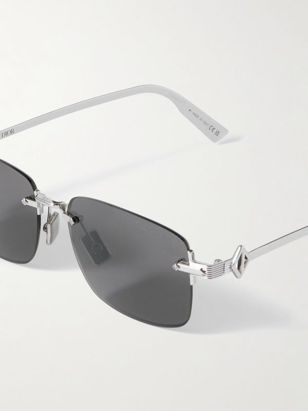 CD Diamond S11U Rectangular-Frame Rimless Silver-Tone Sunglasses - CU CD Diamond S11U Rectangular-Frame Rimless Silver-Tone Sunglasses - CU