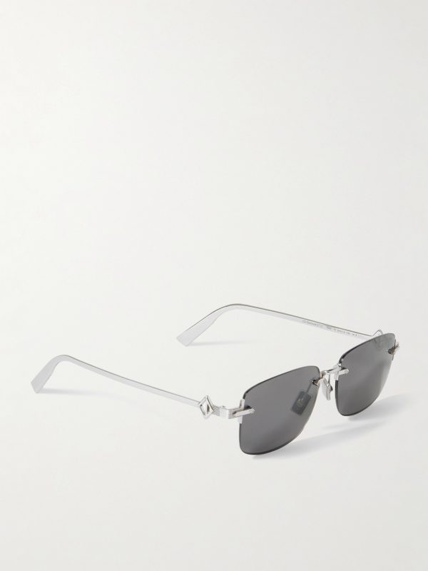 CD Diamond S11U Rectangular-Frame Rimless Silver-Tone Sunglasses - FR CD Diamond S11U Rectangular-Frame Rimless Silver-Tone Sunglasses - FR