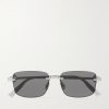 CD Diamond S11U Rectangular-Frame Rimless Silver-Tone Sunglasses CD Diamond S11U Rectangular-Frame Rimless Silver-Tone Sunglasses