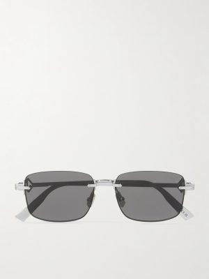 CD Diamond S11U Rectangular-Frame Rimless Silver-Tone Sunglasses