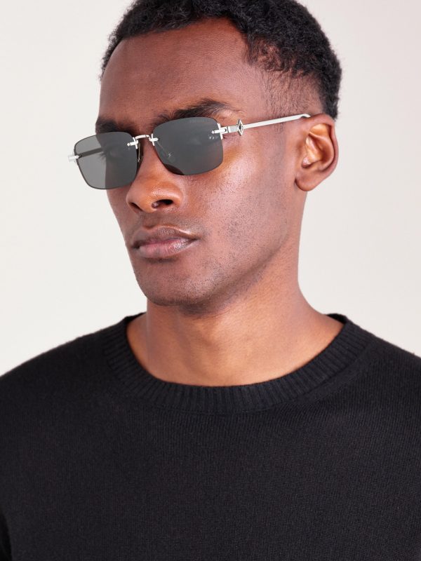 CD Diamond S11U Rectangular-Frame Rimless Silver-Tone Sunglasses - OU CD Diamond S11U Rectangular-Frame Rimless Silver-Tone Sunglasses - OU