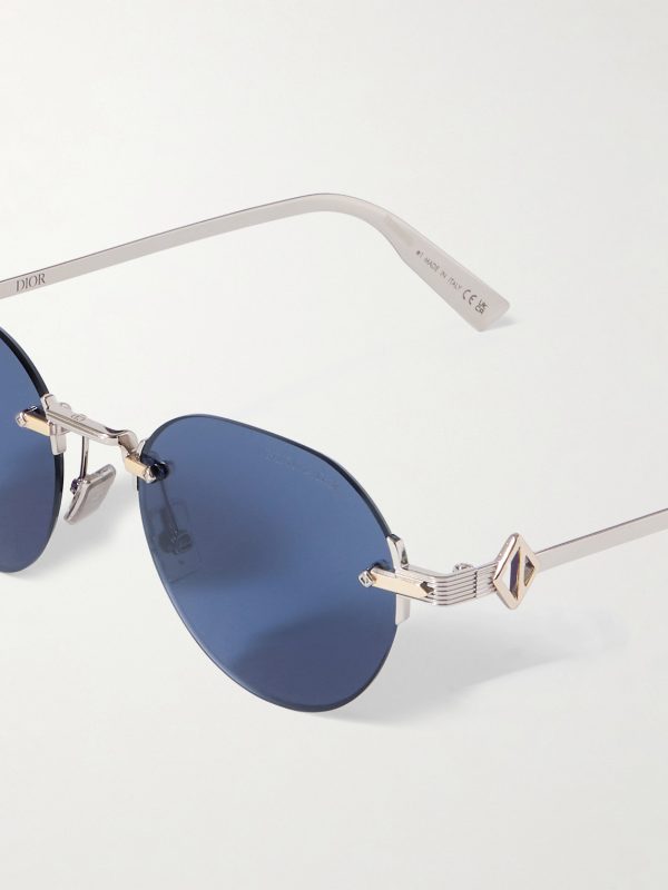 CD Diamond R5U Pantos Silver and Gold-Tone Sunglasses - CU CD Diamond R5U Pantos Silver and Gold-Tone Sunglasses - CU