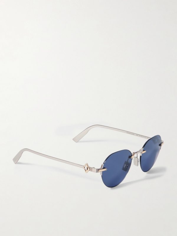 CD Diamond R5U Pantos Silver and Gold-Tone Sunglasses - FR CD Diamond R5U Pantos Silver and Gold-Tone Sunglasses - FR