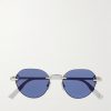 CD Diamond R5U Pantos Silver and Gold-Tone Sunglasses CD Diamond R5U Pantos Silver and Gold-Tone Sunglasses