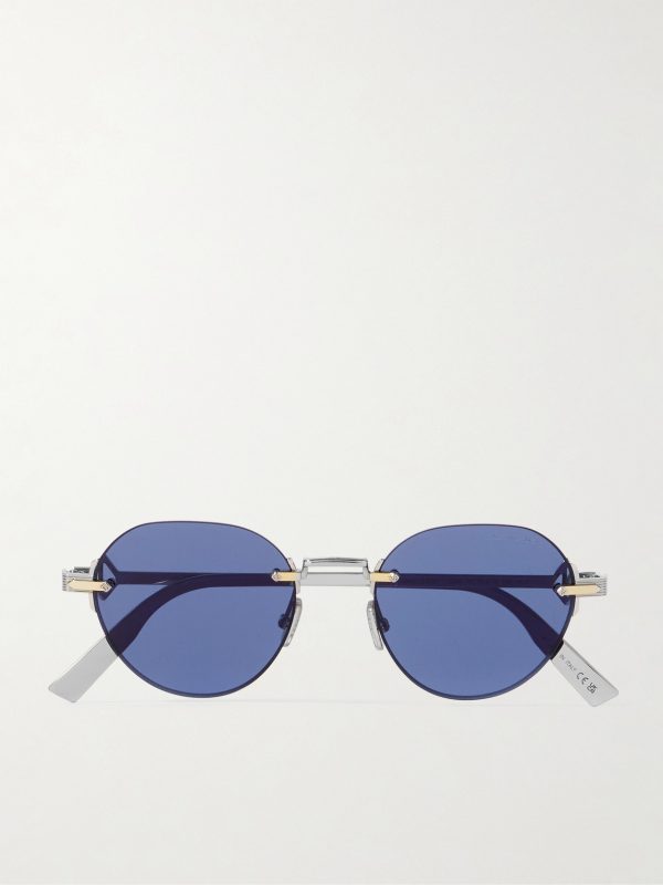 CD Diamond R5U Pantos Silver and Gold-Tone Sunglasses CD Diamond R5U Pantos Silver and Gold-Tone Sunglasses