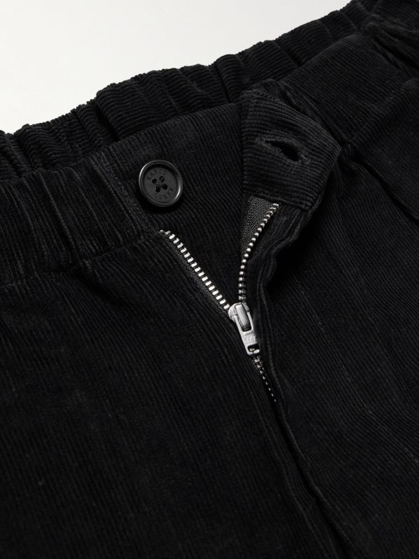 Taka Straight-Leg Embroidered Cotton-Corduroy Trousers - E1
