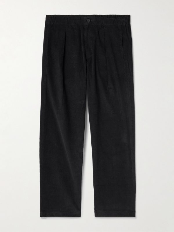 Taka Straight-Leg Embroidered Cotton-Corduroy Trousers
