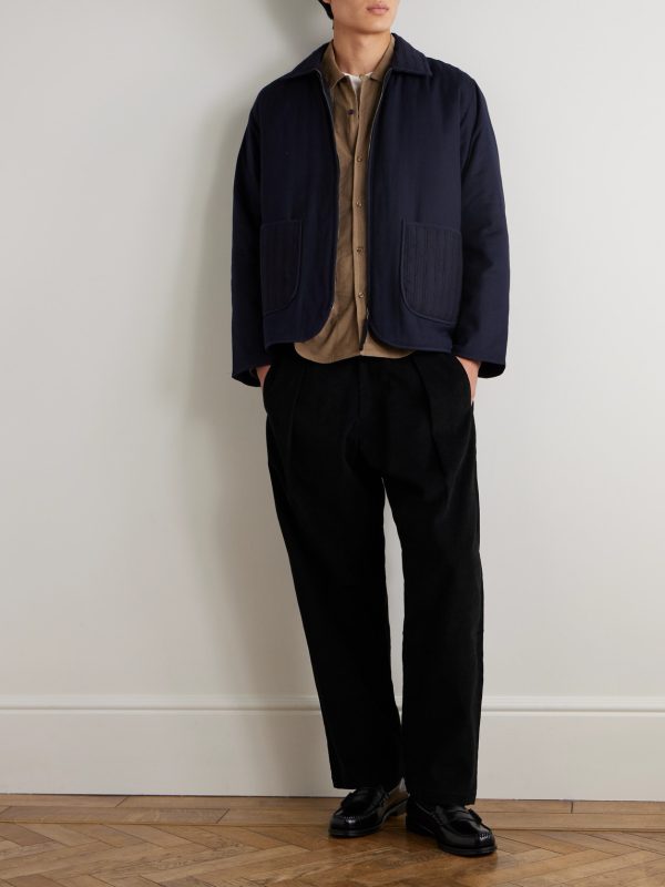 Taka Straight-Leg Embroidered Cotton-Corduroy Trousers - OU