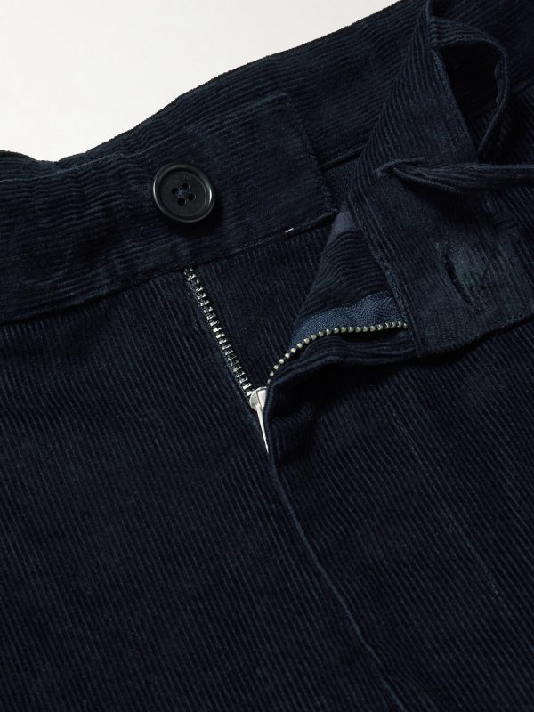 Antonio Straight-Leg Embroidered Cotton-Corduroy Trousers - E1 Antonio Straight-Leg Embroidered Cotton-Corduroy Trousers - E1