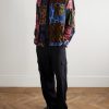 Luis Printed Patchwork Cotton Shirt - OU Luis Printed Patchwork Cotton Shirt - OU