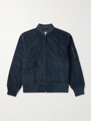 Max Logo-Embroidered Cotton-Corduroy Bomber Jacket