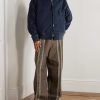 Max Logo-Embroidered Cotton-Corduroy Bomber Jacket - OU Max Logo-Embroidered Cotton-Corduroy Bomber Jacket - OU