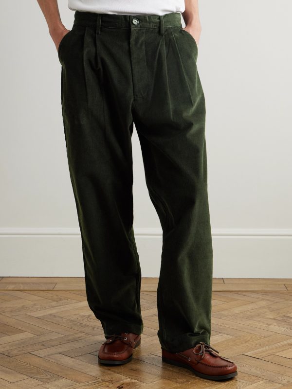 Antonio Straight-Leg Embroidered Cotton-Corduroy Trousers - FR