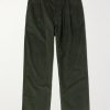 Antonio Straight-Leg Embroidered Cotton-Corduroy Trousers