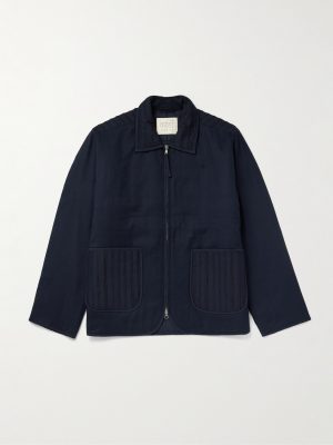 Amardeep Embroidered Cotton-Herringbone Jacket Amardeep Embroidered Cotton-Herringbone Jacket
