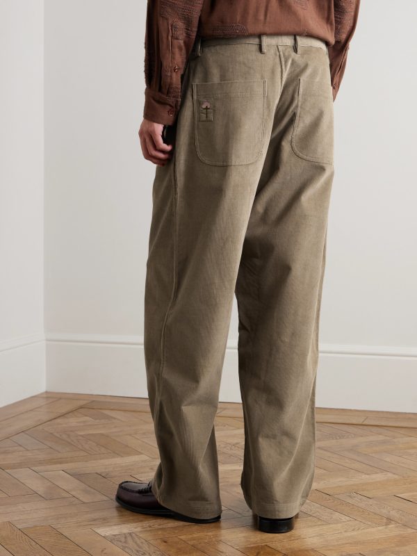 Antonio Straight-Leg Cotton-Corduroy Trousers - BK Antonio Straight-Leg Cotton-Corduroy Trousers - BK