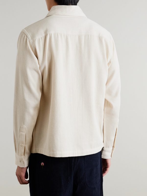Martin Embroidered Cotton-Twill Shirt - BK
