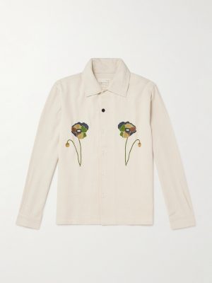 Martin Embroidered Cotton-Twill Shirt