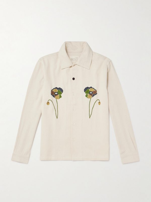 Martin Embroidered Cotton-Twill Shirt