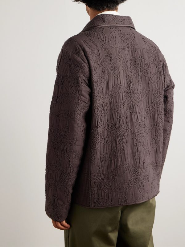 Wynton Embroidered Cotton and Hemp-Blend Overshirt - BK