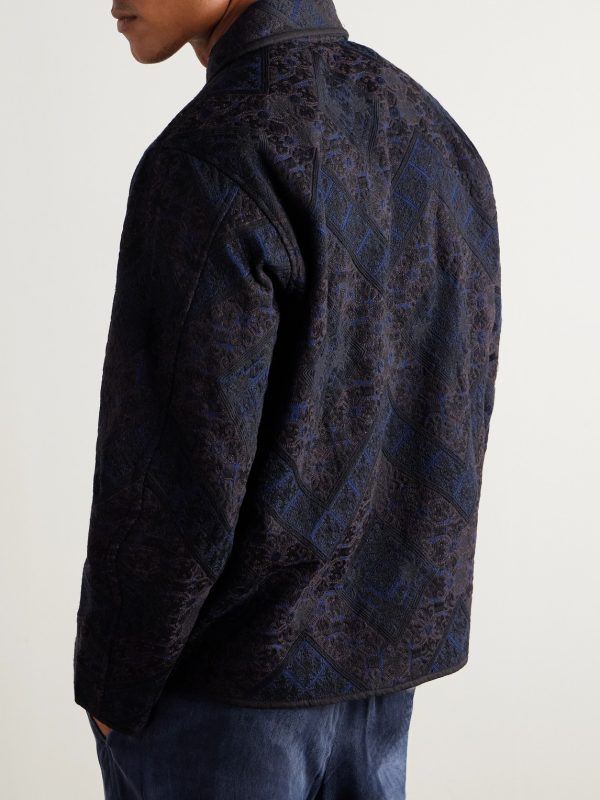 + Paiwand Studio Amardeep Embroidered Cotton-Herringbone Jacket - BK
