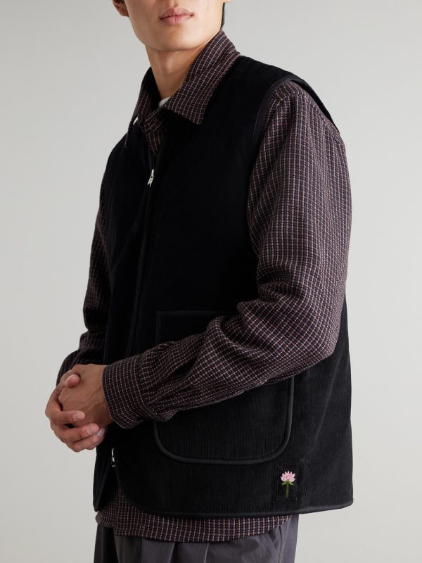 Chota Embroidered Cotton-Corduroy Gilet - FR Chota Embroidered Cotton-Corduroy Gilet - FR