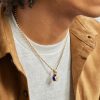 Karma + Per Aspera ad Astra medium 18-Karat Gold, Enamel and Diamond Necklace - OU