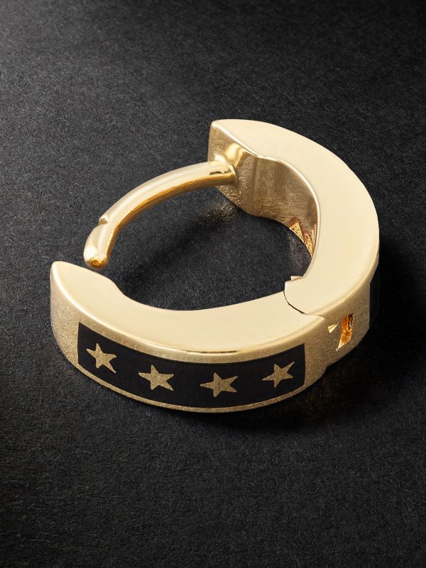 Resilience Tenet 18-Karat Gold Ceramic Earring - BK Resilience Tenet 18-Karat Gold Ceramic Earring - BK