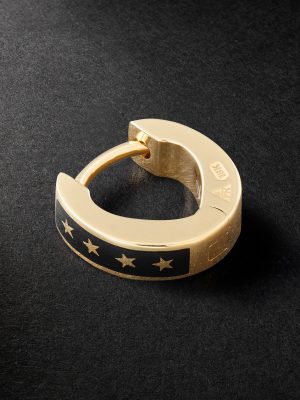 Resilience Tenet 18-Karat Gold Ceramic Earring