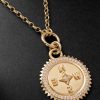 Internal Compass 18-Karat Gold Diamond Pendant Necklace - CU