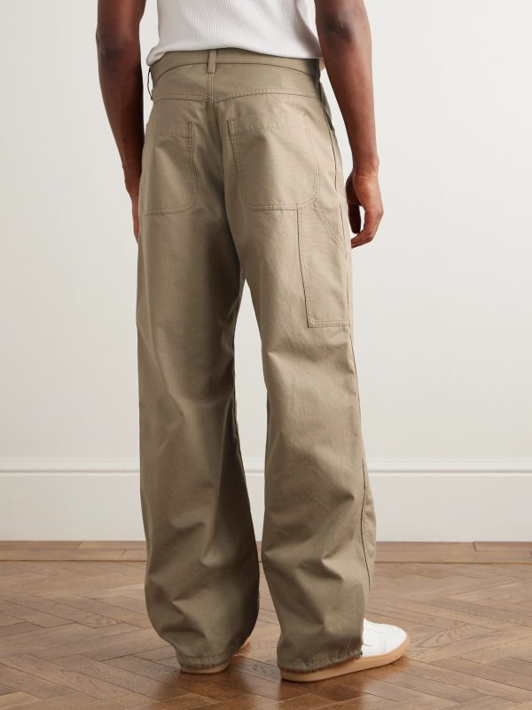 Straight-Leg Cotton-Canvas Cargo Trousers - BK Straight-Leg Cotton-Canvas Cargo Trousers - BK