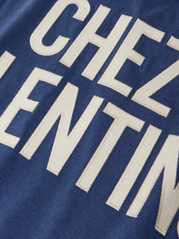 Chez Valentino Logo-Appliquéd Printed Cotton-Jersey T-Shirt - E1