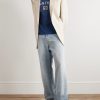 Chez Valentino Logo-Appliquéd Printed Cotton-Jersey T-Shirt - OU