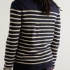 Logo-Intarsia Striped Virgin Wool Sweater - BK