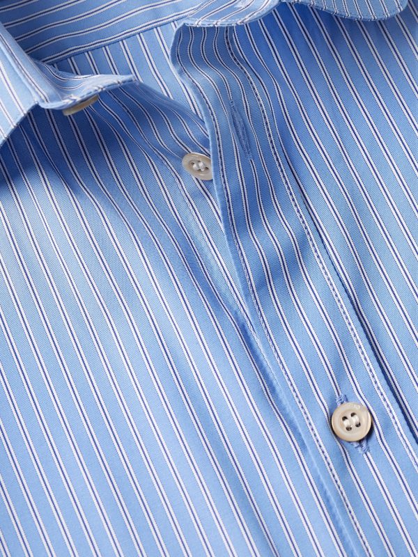 Slim-Fit Striped Cotton Shirt - CU