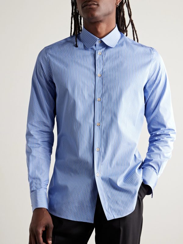 Slim-Fit Striped Cotton Shirt - FR