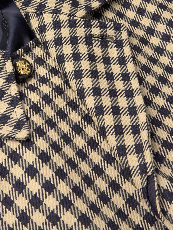 Gingham Cotton and Wool-Blend Coat - CU Gingham Cotton and Wool-Blend Coat - CU