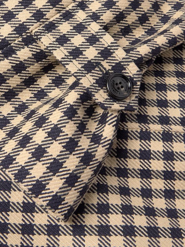 Gingham Cotton and Wool-Blend Coat - E1 Gingham Cotton and Wool-Blend Coat - E1