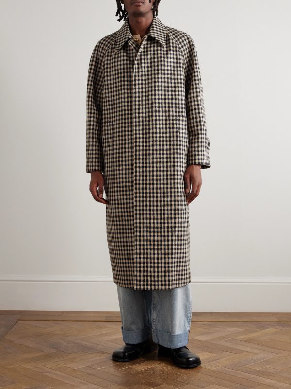 Gingham Cotton and Wool-Blend Coat - FR Gingham Cotton and Wool-Blend Coat - FR