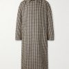 Gingham Cotton and Wool-Blend Coat Gingham Cotton and Wool-Blend Coat